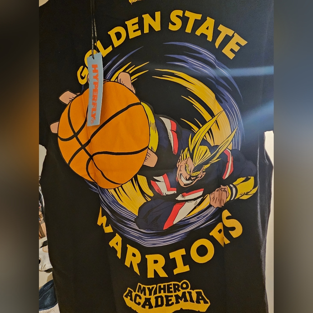 NYCC 2023 NBA x ANIME MY HERO ACADEMIA GOLDEN STATE WARRIORS SHIRT